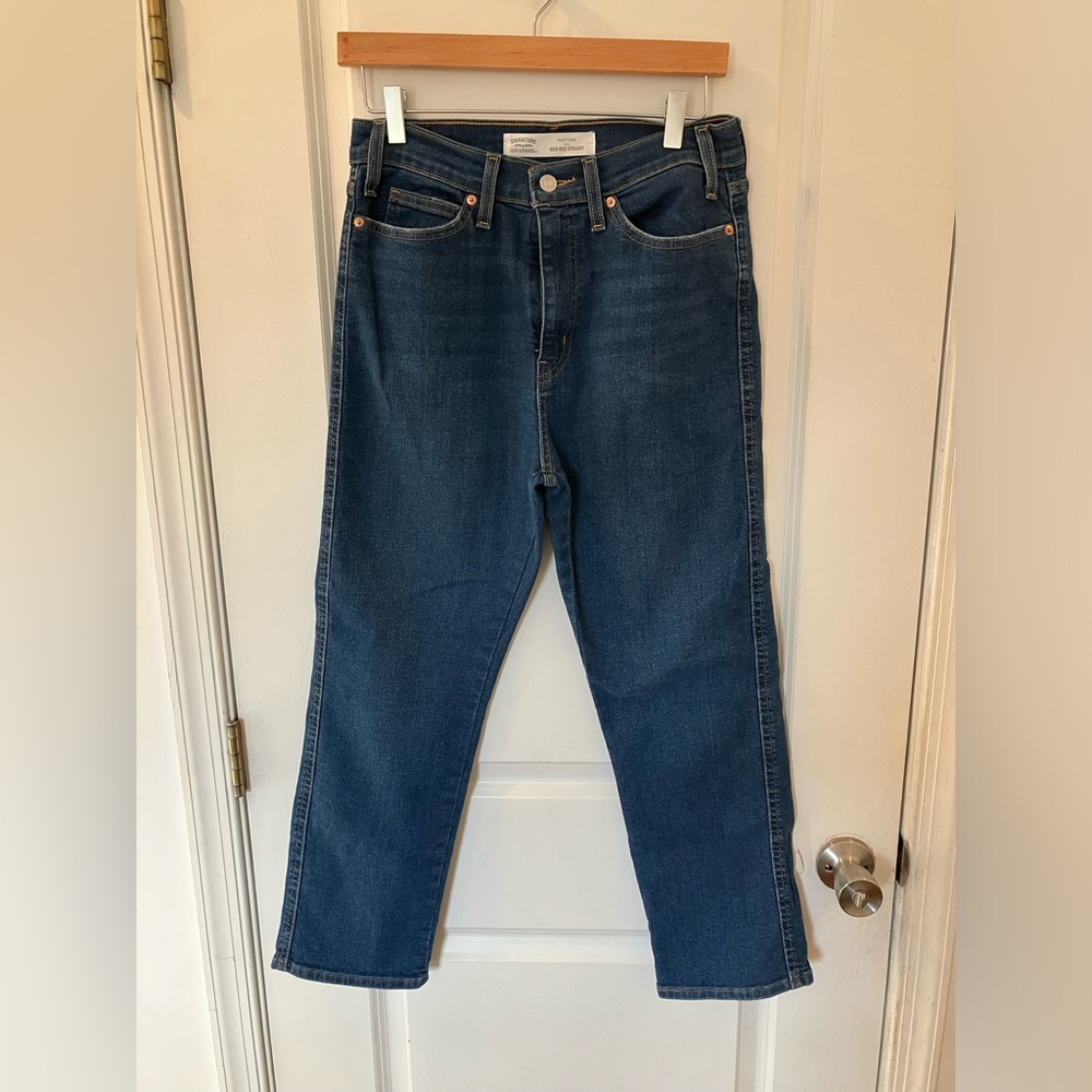 🎉 3/$15 Levi’s Heritage High Rise Straight Jeans 8